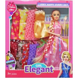 Лялька з гардеробом "Elegant girl" (10 вбрання)