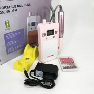 Портативний Фрезер для нігтів Nail Drill YT-928 акумуляторний з індикатором заряду на 35 000 оборотів. Колір: рожевий в Львівській області от компании Интернет-магазин  towershop.online