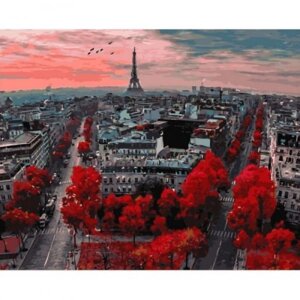 Картина за номерами "Червоні фарби Парижа"
