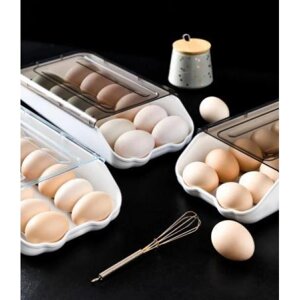 Контейнер для зберігання яєць Egg storage box, на 14шт, Білий Пластиковий лоток для яєць