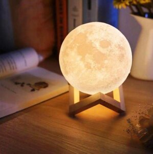 Лампа нічник Місяць 3D Magic LED Moon 15 см
