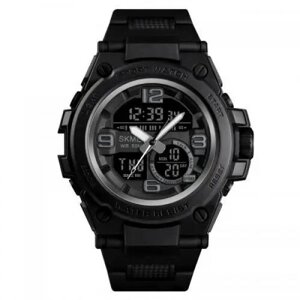 Годинник наручний чоловічий SKMEI 1452BK BLACK, водонепроникний чоловічий годинник. Колір чорний