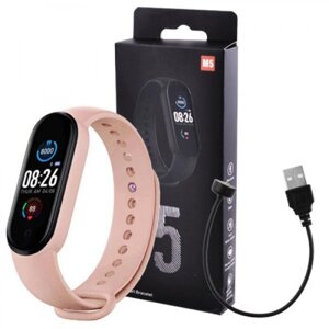 Смарт браслет M5 Smart Bracelet Фітнес трекер Watch Bluetooth. Колір: рожевий