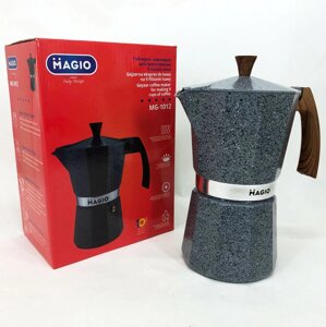 Гейзерна кавоварка Magio MG-1012, кавоварка для дому, гейзерна турка для кави, гейзерний кавник