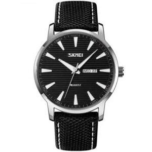 Годинник наручний чоловічий SKMEI 9303SIBK, годинник кварцовий чоловічий, стильний статусний наручний годинник стрілочний