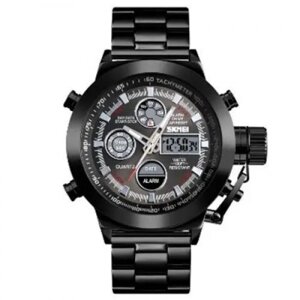 Годинник наручний чоловічий SKMEI 1515BK BLACK, годинник наручний електронний тактичний. Колір чорний