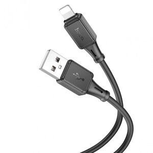 Кабель для телефону USB to Lightning Apple iPhone HOCO X101 100см 2,4A Чорний