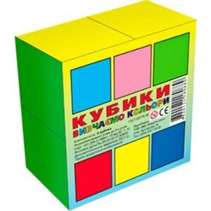 Кубики "кольори", 4 кубики