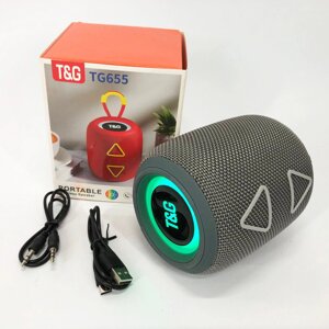 Портативна колонка TG655 5W з RGB підсвічуванням та ремінцем. Колір сірий в Львівській області от компании Интернет-магазин  towershop.online