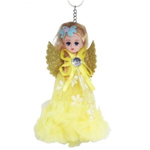 Лялька-брелок з крилами "Ангел", жовтий