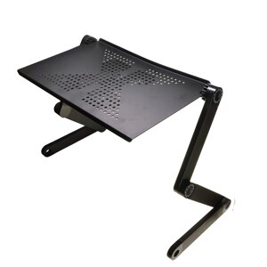 Складний столик для ноутбука з вентилятором, чорний