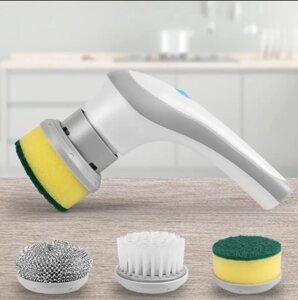 Щітка для миття посуду з насадками акумуляторна Electric Cleaning brush