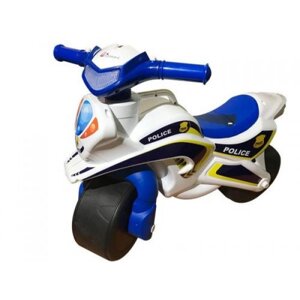Мотоцикл-каталка "Поліція" ( біло-синій )