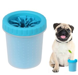 Лапомійка для собак NBZ Soft Gentle склянка для міття лап тварін 11 см Blue
