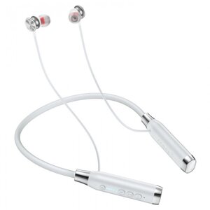 Бездротові навушники з мікрофоном вакуумні bluetooth для бігу для спорту з MicroSD HOCO ES62 Pretty Сірі