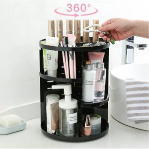 Підставка-органайзер для косметики поворотна 360° ROTATION COSMETIC ORGANIZER Чорний