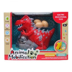 Інтерактивна іграшка "Динозавр", червона (несе яйця)