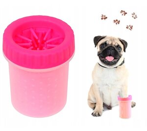 Лапомійка для собак NBZ Soft Gentle склянка для міття лап тварін 11 см Pink