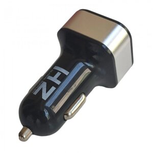 Авто USB зарядка адаптер HC-1 9001 від прикурювача 12v зарядне Чорний із сірим