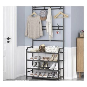 Універсальна вішалка для одягу New simple floor clothes rack size 60X29.5X151 см Чорна в Львівській області от компании Интернет-магазин  towershop.online