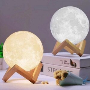 Нічник місяць, що світиться Moon Lamp 18 см