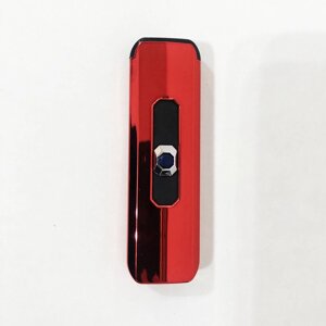 Запальничка електрична, електронна запальничка спіральна подарункова, сенсорна USB. Колір: червоний