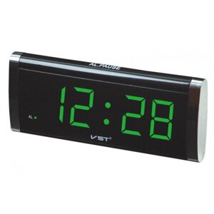 Електронні Годинники VST 730 green, цифрові настільні мережеві годинник, led alarm clock VST-730, годинник з будильником