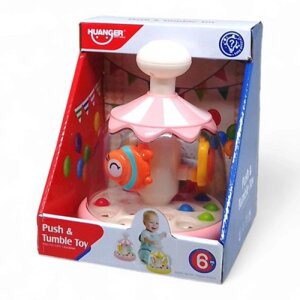 Дитяча іграшка "Юла: Push & Tumble Toy", з кульками (рожева)