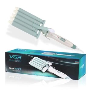 Плійка хвиля для волосся VGR V-597 п'ять хвиль діаметр 16 мм з керамічним покриттям для кучеряшок та локонів