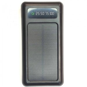 Зовнішній акумулятор з сонячною панеллю Power bank UKC 8285 10000 Mah зарядка кабель 4в1 Чорний