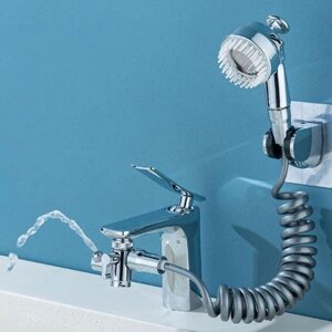 Душова лійка-насадка зі шлангом Faucet With Shower, набір з фільтром і перехідником на кран