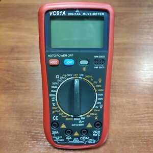 Цифровий Професійний мультиметр VC 61A тестер вольтметр + термопара