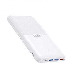 Зовнішній акумулятор Power bank VEGER S22 супертонкий 20000mAh вихід PD20W вхід PD18W/QC18W Білий