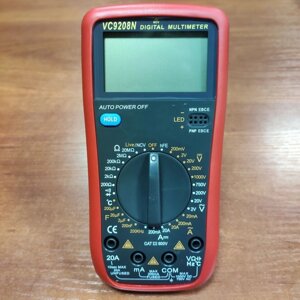 Цифровий професійний мультиметр VC9208N тестер Voltmeter + термопари