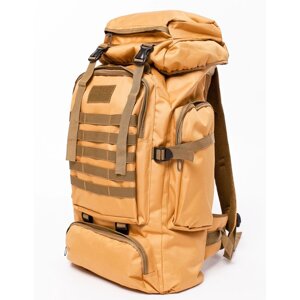 Армійський рюкзак тактичний 70 л + Підсумок Водонепроникний туристичний рюкзак. Колір: койот
