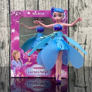 Літаюча лялька фея інтерактивна Flying Fairy Летить за рукою Блакитний