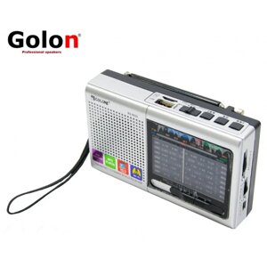 Радіоприймач колонка з радіо FM USB MicroSD Golon RX-6622 на акумуляторі Сірий