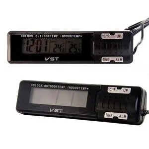 Годинники-термометр VST-7065 зовнішній і внутрішній датчик