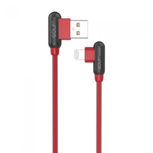 Шнур для заряджання Iphone USB GOLF GC-45 кабель 2,4A Червоний
