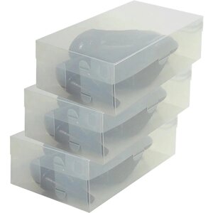 Набір коробів-органайзерів прозорих пластикових 3 шт.