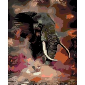 Картина за номерами "Слон ватажок"