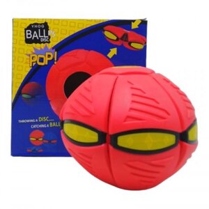 М'яч-трансформер "Flat Ball Disc: М'ячик-фрісбі, червоний