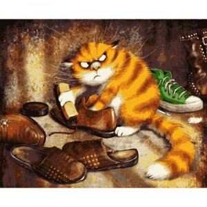 Картина за номерами "Незадоволений кіт"