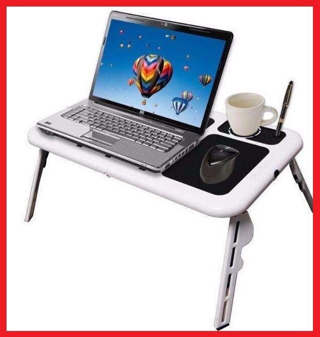 Підставка столик для ноутбука кулер ColerPad E-Table LD09 від компанії Інтернет-магазин  towershop.online - фото 1
