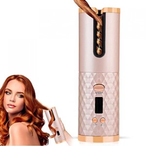 Плойка авто-бігуді для завивки волосся, бездротовий Ramindong Hair curler. Колір: рожевий