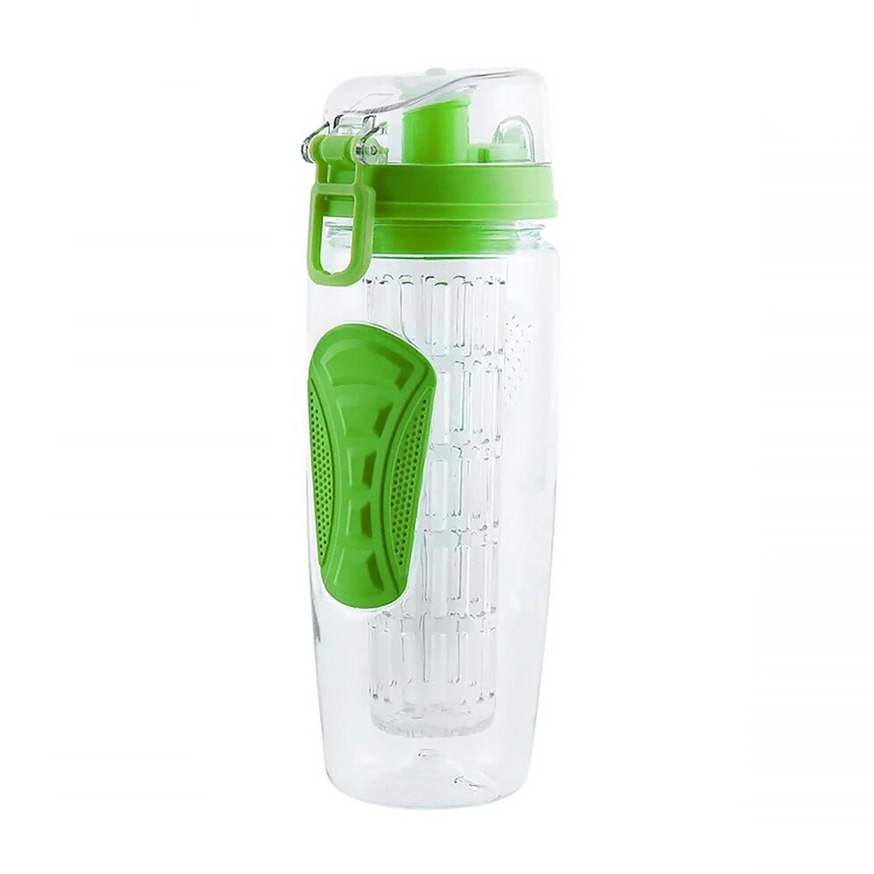 Пляшка з водою з фруктовим відсіком, зелена від компанії Інтернет-магазин  towershop.online - фото 1