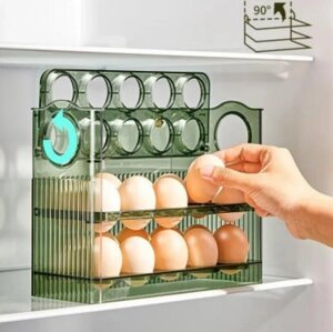 Полиця контейнер для яєць в холодильник. Лоток підставка для зберігання яєць на 30 шт