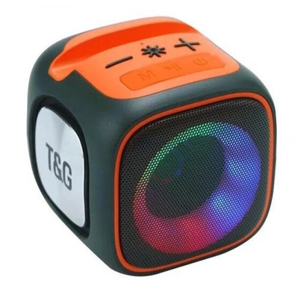 Портативна Bluetooth колонка TG359 7W з RGB підсвічуванням. Колір зелений від компанії Інтернет-магазин  towershop.online - фото 1