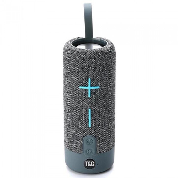 Портативна Bluetooth-колонка TG619C USB/TF з ремінцем Сіра від компанії Інтернет-магазин  towershop.online - фото 1