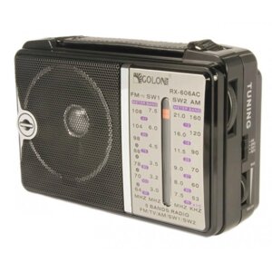 Портативний радіоприймач Golon RX-606ac з мережі 220V чорного кольору